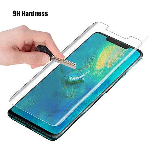 Alinsea for Huawei Mate 20 Pro Screen Protector 3D Tempered Glass [Full Adhesive] [Case friendly-...