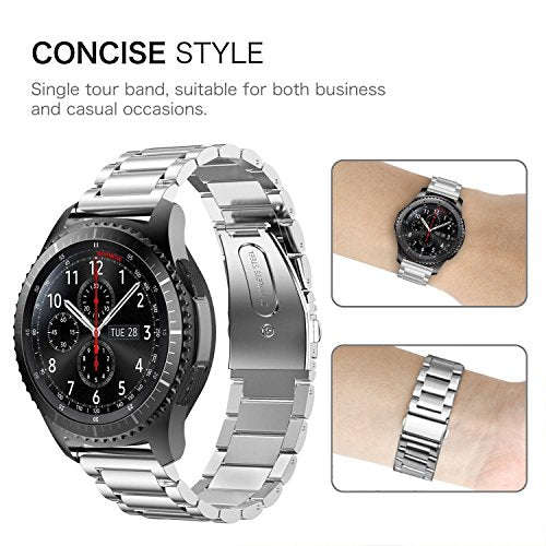 VIGOSS Samsung Galaxy Watch 46mm/Gear S3 Frontier/Classic Watch Strap Band, 22mm Metal Stainless ...