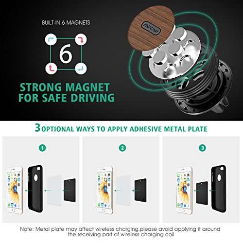 Mpow Magnetic Mount Air Vent Car Phone Holder, Universal Smartphone Holder Compatible iPhone X/XS...