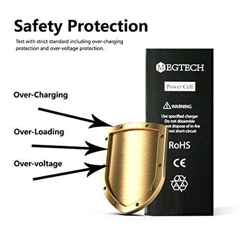 Megtech iPhone 5S 5C Battery Replacement: New Zero Cycle Li-Ion internal Battery Replacement with...