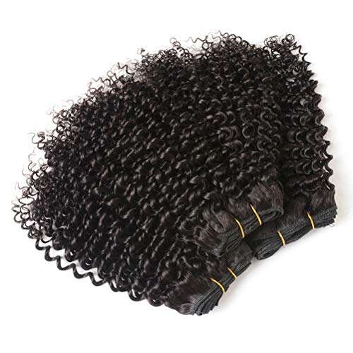 Brazilian Kinky Curly Human Hair 1 Bundles of Brazilian Hair Deep Curly Weave 10inch 10A 100%...