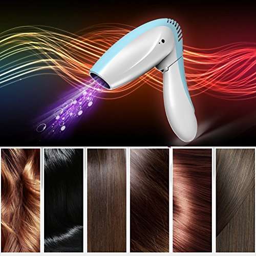 Cordless Hair Dryer with Folding Handle, DC Hair Dryer Rechargeable Suitable for Indoor, Outdoor,...