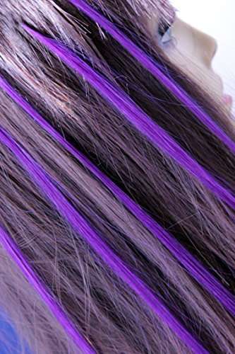 18" Purple Micro Loop Ring Human Hair Extensions 10 Strands