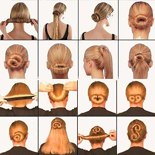 Brown Magic Bun Maker / 3 PACK/Perfect Hair Bun Making Tool/Donut Bun DIY Hair Styling/Hair Bun...