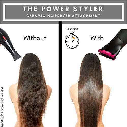 Hair Dryer Nozzle Ceramic Attachment for your Blow Dryer, for Women, create Smooth, Shiny, Frizz ...