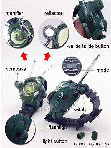 Mokiki Walkie Talkie Watches for Kids, Two-Way Long Range Radio Transceiver, Digital Wrist Walky ...