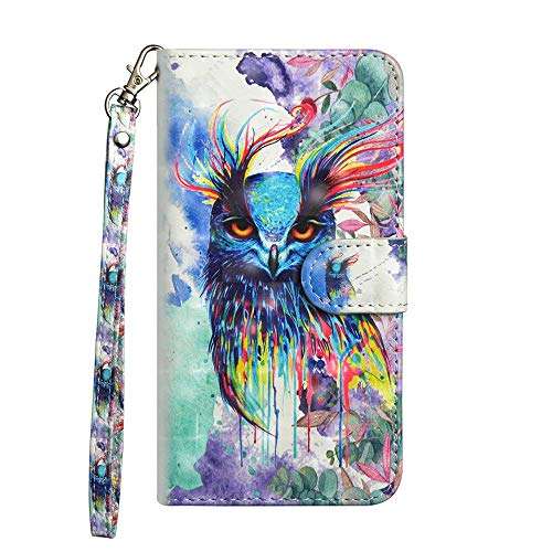 COTDINFOR Samsung J4 Plus 2018 Cover 3D Effect Painted Premium PU Leather Wallet Cover Case With ...