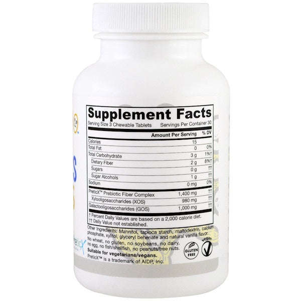 Jarrow Formulas, Prebiotics XOS+GOS, 90 Chewable Tablets