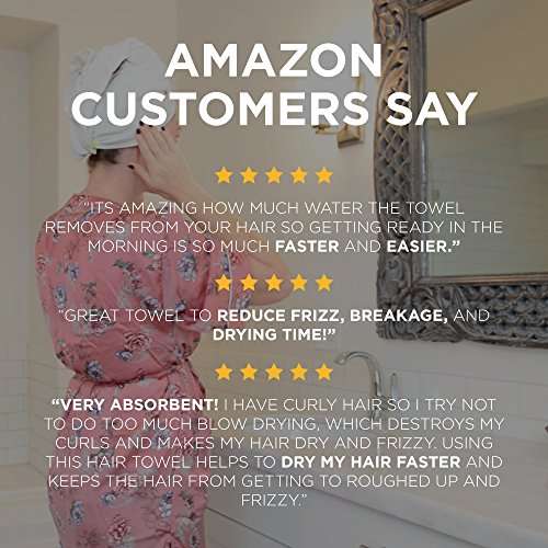 Aquis - Original Hair Towel, Ultra Absorbent & Fast Drying Microfiber Towel For Fine & Delicate H...