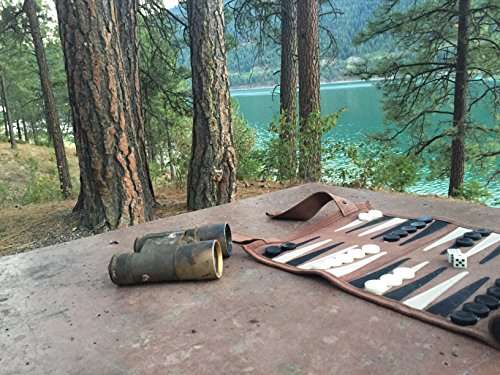 Sondergut Roll-Up Suede Backgammon Game (Color-Mocha)