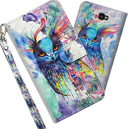 COTDINFOR Samsung J4 Plus 2018 Cover 3D Effect Painted Premium PU Leather Wallet Cover Case With ...