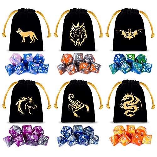 CiaraQ DND Dice Set, Polyhedral Dice Set, Dungeons and Dragons Dice Set for D&D Dice Games RPG MT...