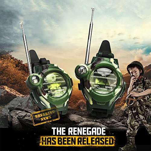 Mokiki Walkie Talkie Watches for Kids, Two-Way Long Range Radio Transceiver, Digital Wrist Walky ...