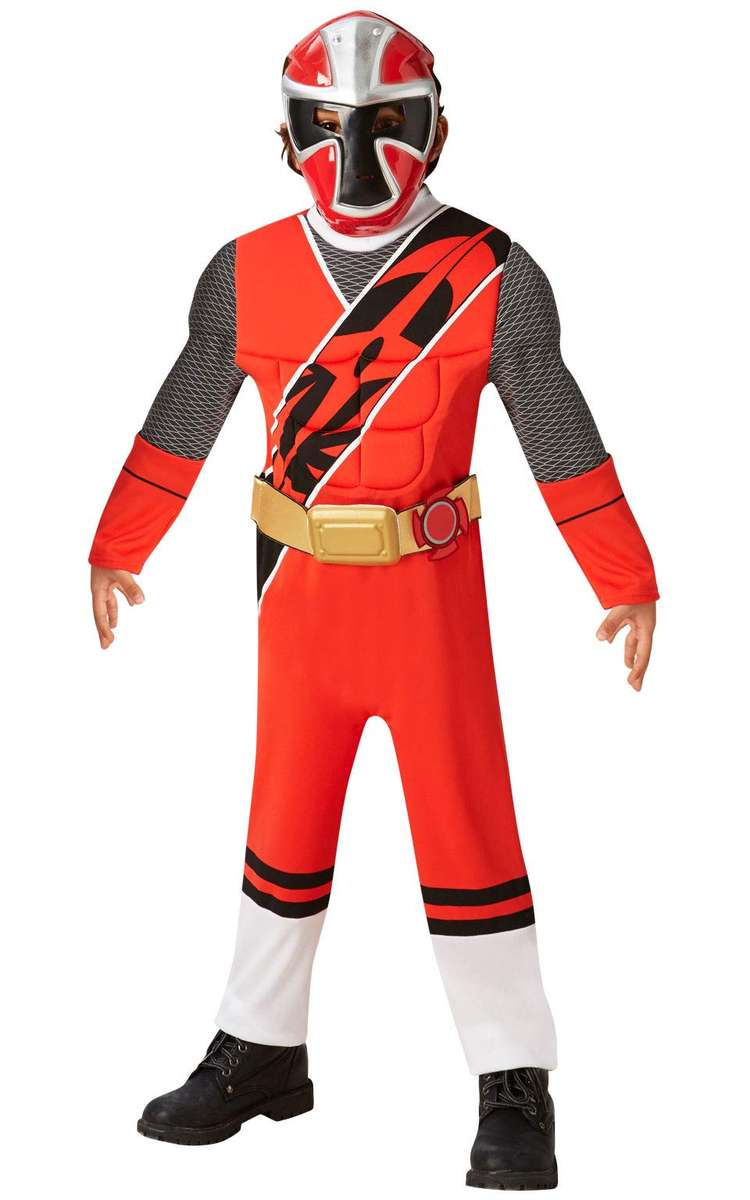 Rubie's Official Power Rangers, Ninja Steel Costume - Red Ranger Childs Deluxe Costume Medium, 5-...