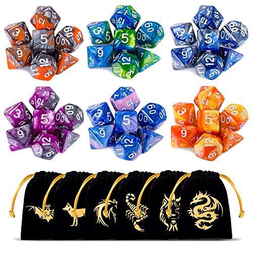 CiaraQ DND Dice Set, Polyhedral Dice Set, Dungeons and Dragons Dice Set for D&D Dice Games RPG MT...