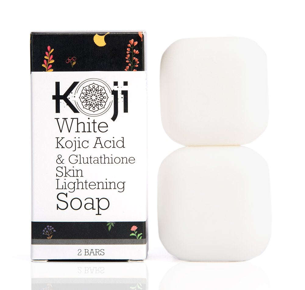 Kojic Acid & Glutathione Skin Lightening Soap (2.82 oz / 2 Bars) - Brightening & Bleaching Skin T...