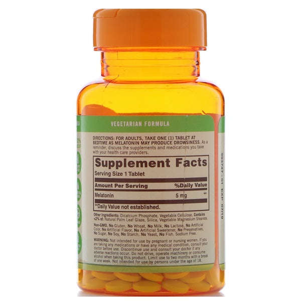 Sundown Naturals, Melatonin, 5 mg, 90 Tablets