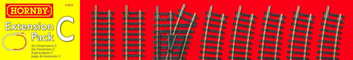Hornby R8223 00 Gauge Track Extension Pack C
