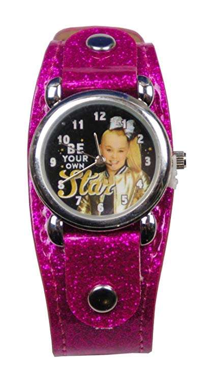 UPD JoJo Siwa Analog Watch with Metal Face & Glitter Band in Window Box