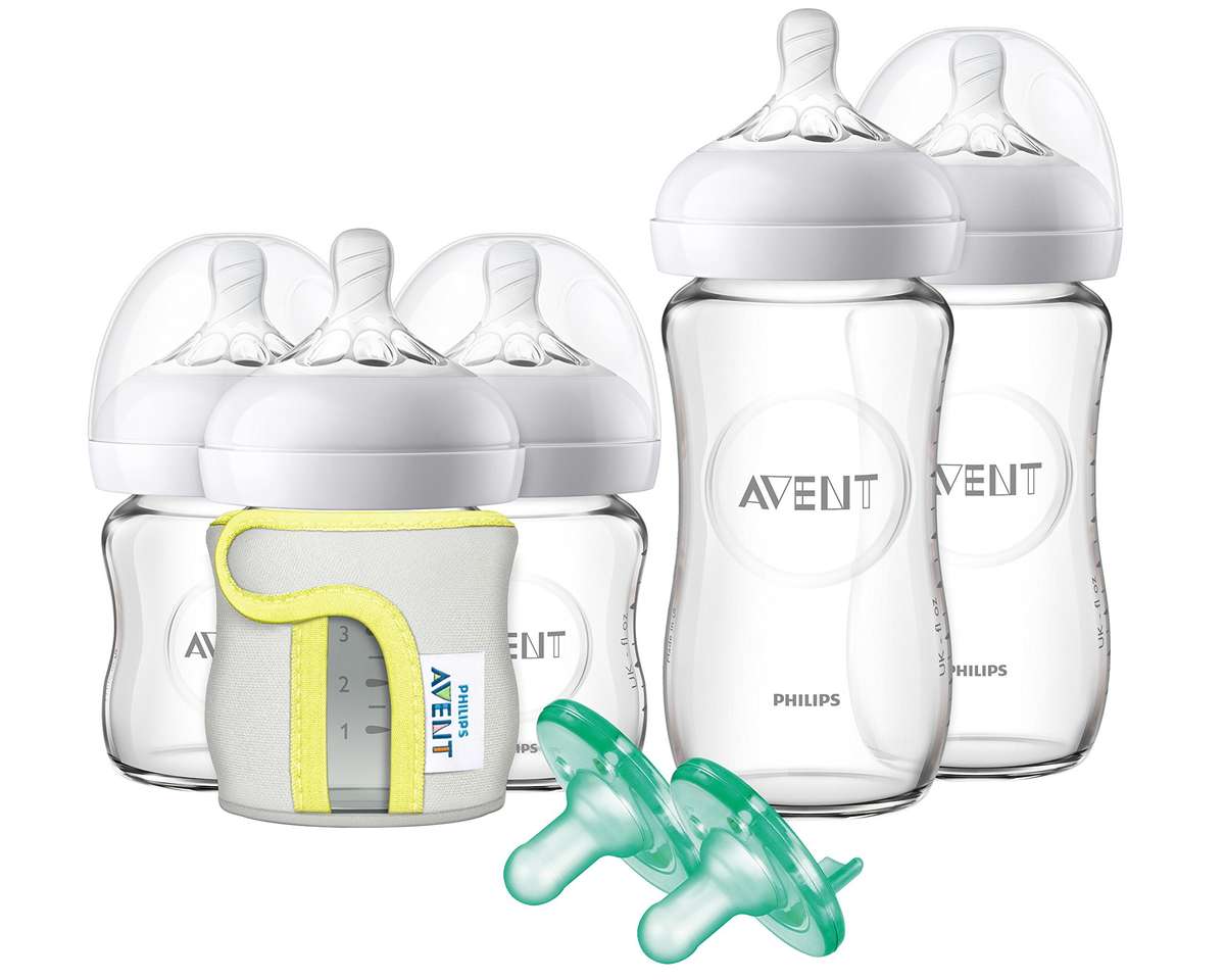 Philips Avent Natural Glass Bottle Baby Gift Set, SCD201/01