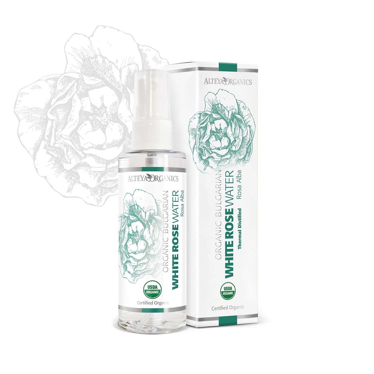 Alteya Organic White Rose Water Spray 100ml - 100% USDA Certified Organic Authentic Pure Natural ...