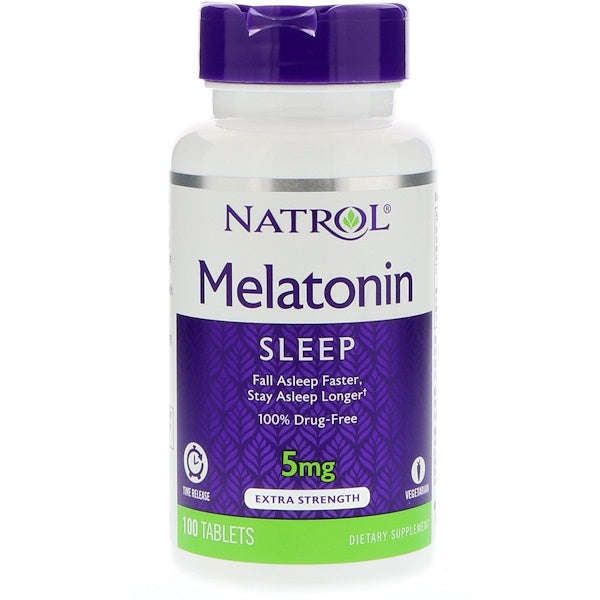 Natrol, Melatonin, Time Release, 5 mg, 100 Tablets