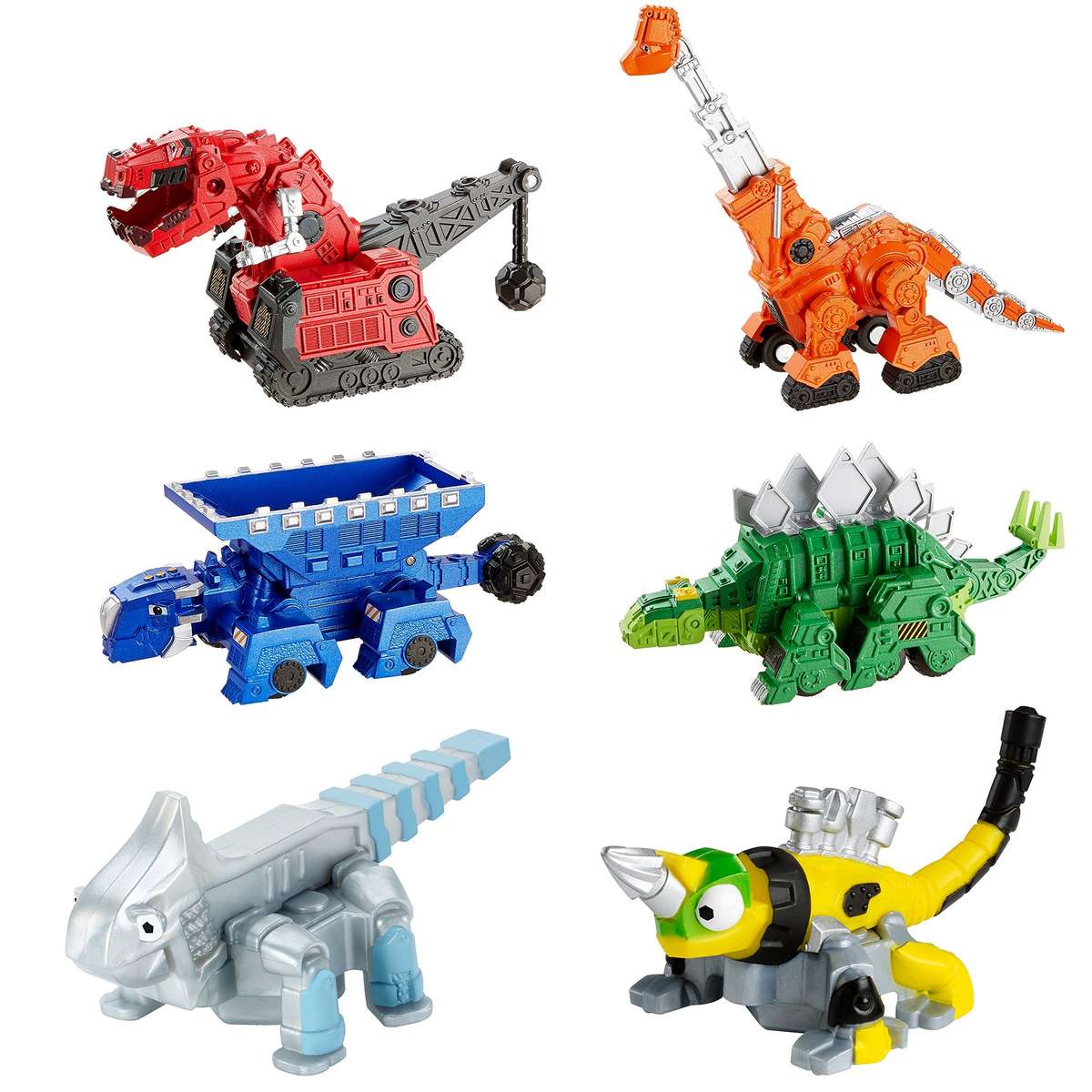 Dinotrux Bundle - Ty Rux, Garby, Ton-Ton, Skya, Revvit & Ace Die-Cast Vehicles ( Exclusive)