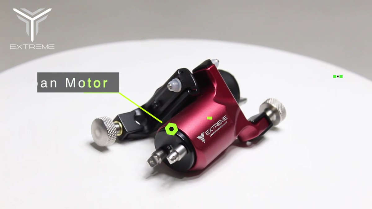 Dragonhawk Extreme Rotary Tattoo Machine Carbon Steel Machine for Tattoo Artists (Black)