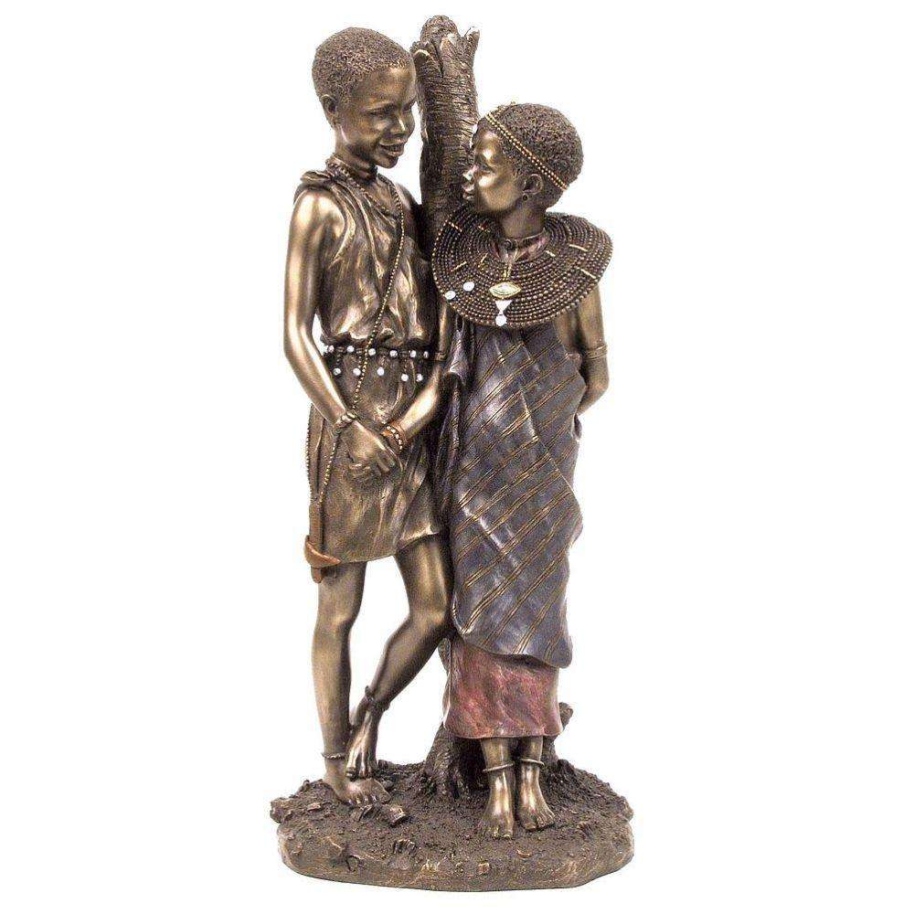 Utoto Mpenzi African Figurine Bronze Sculpture