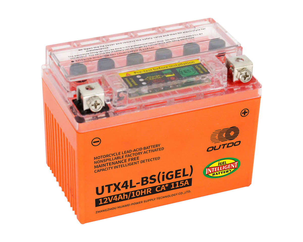 OUTDO UTX4L-BS 12V 4Ah Intelligent Gel Battery