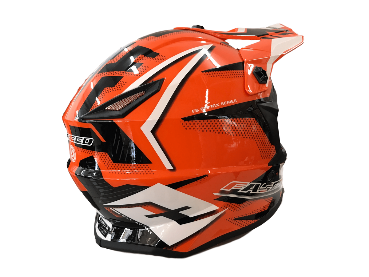 Faseed 608 Kids Orange/White/Black Helmet