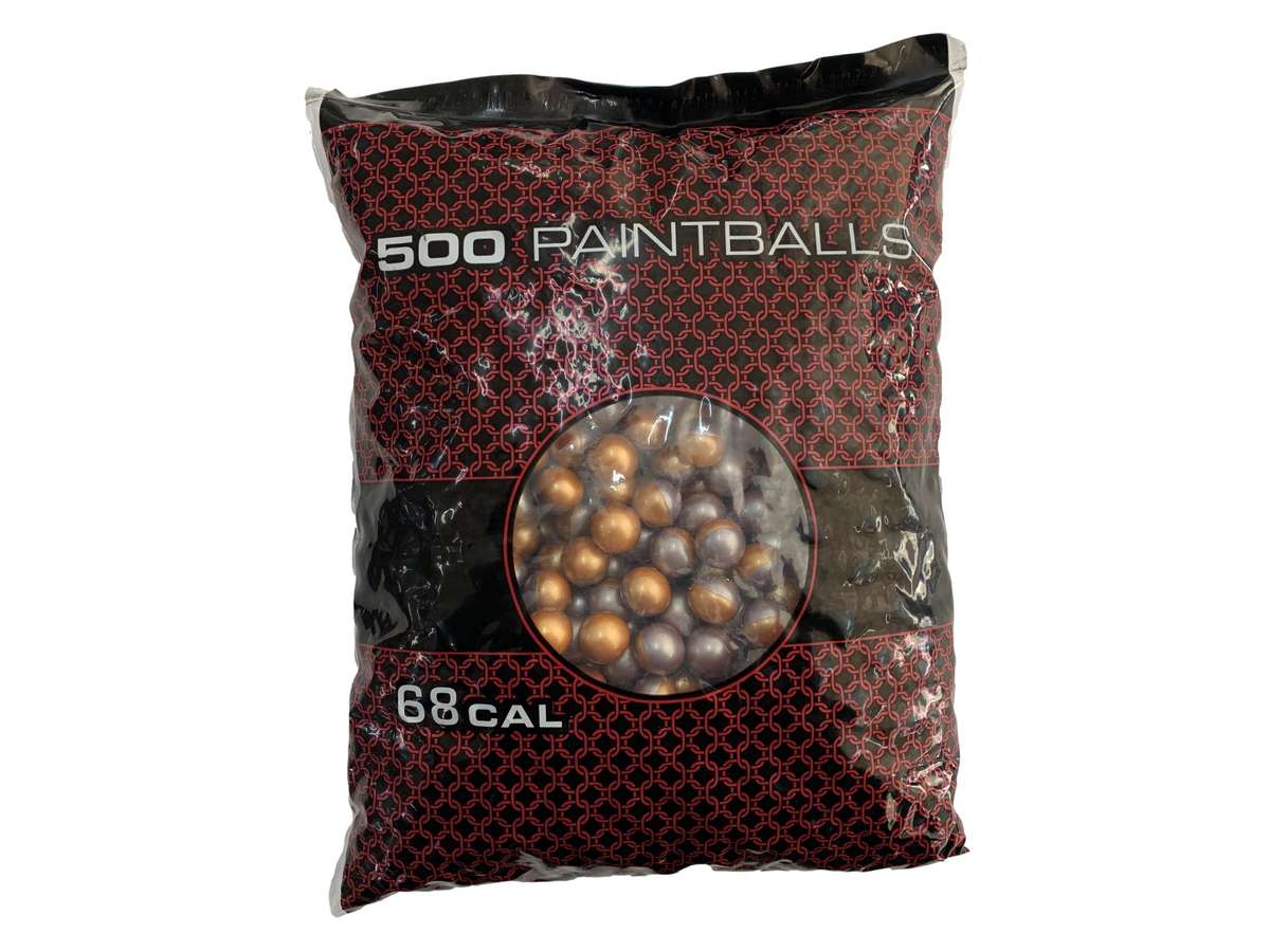 GI Sportz 3-Star 68Cal Metallic Gold/Purple PaintBalls - 500 Pack / Gold
