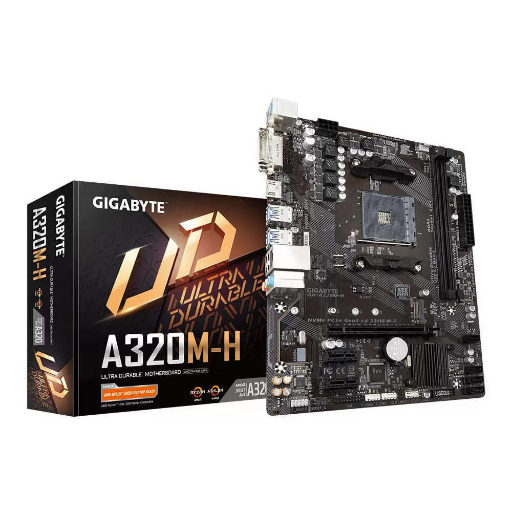 GIGABYTE A320M-H AM4 AMD A320 Micro-ATX AMD Motherboard