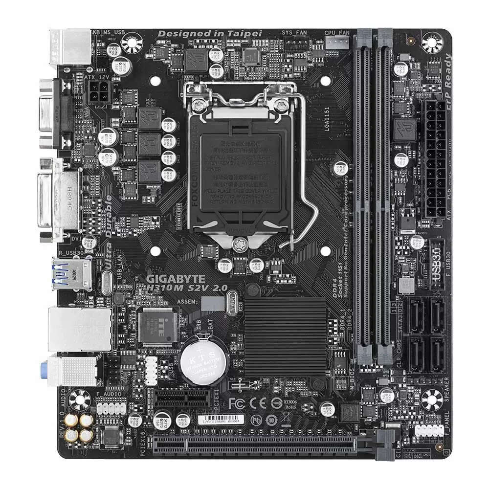 GIGABYTE H310M S2V 2.0 LGA1151 Intel H310 Micro-ATX Intel Motherboard