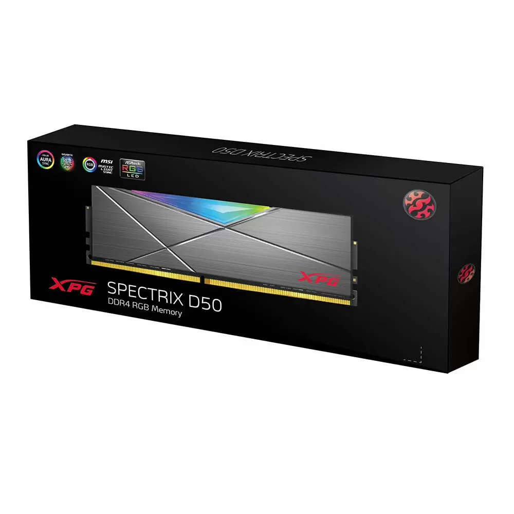 ADATA XPG SPECTRIX D50 RGB 8GB DDR4-3000 CL16 1.35v AX4U300038G16A-ST50 Desktop Memory