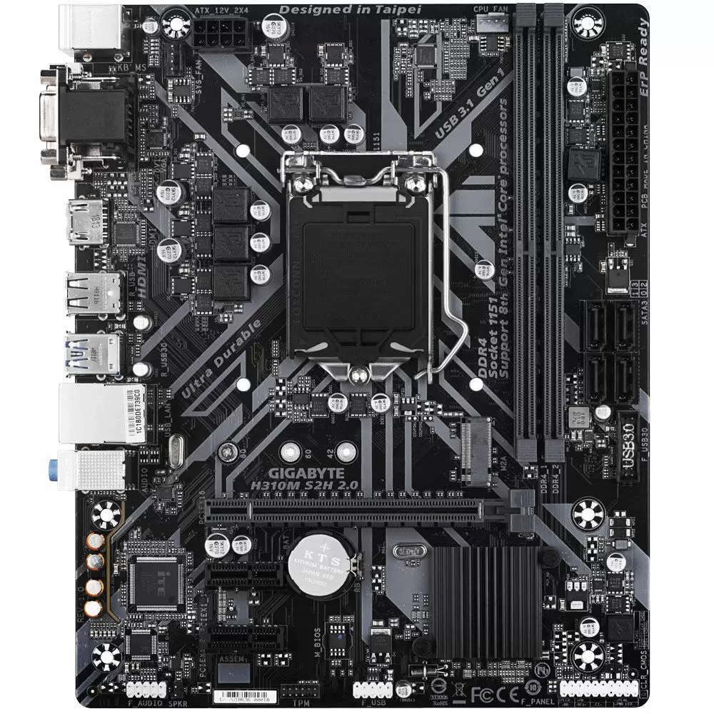 GIGABYTE H310M S2H 2.0 LGA1151 Intel H310 Micro-ATX Intel Motherboard