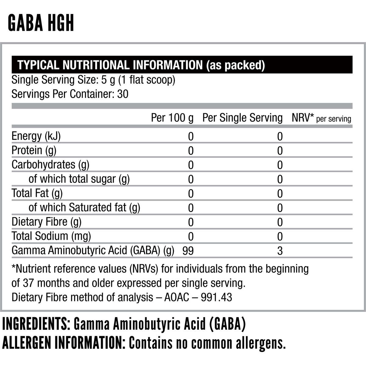 Nutritech Gaba (150g)