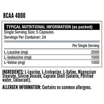 Nutritech BCAA 4000 Capsules