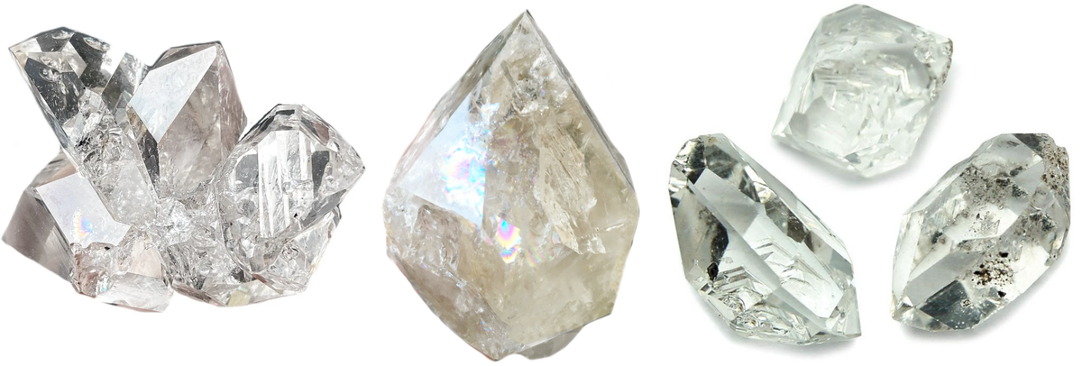 Natural Floral Herkimer Diamond Solid .925 Sterling Silver Dangling Earrings