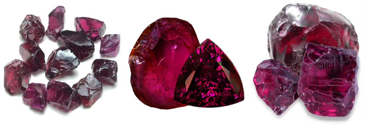 58.0 cts Genuine Unheated Amethyst Rhodolite Garnet, Ruby .925 Solid Sterling Silver