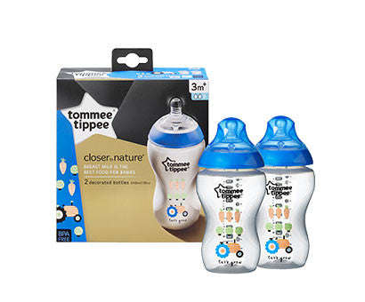 Tommee Tippee - Close To Nature - 340 ml / 2 Bottle Pack / Dark Blue