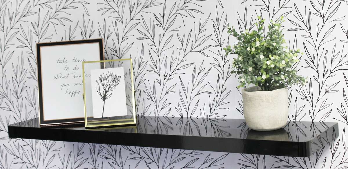 Juno Shelves - Floating Large - High Gloss Black