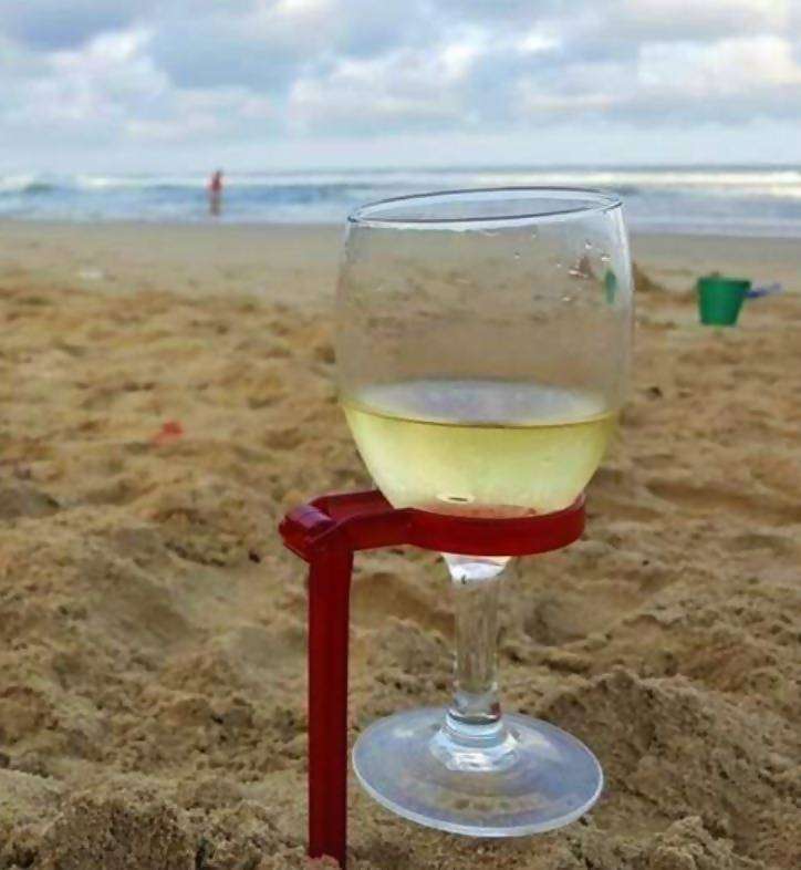 Glass Holders Hands Free - Drinks Wine - Beach Party Picnic and Gifts