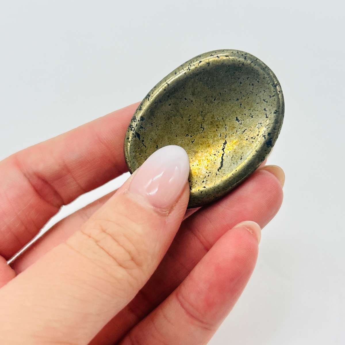 Golden Pyrite Worry Stone