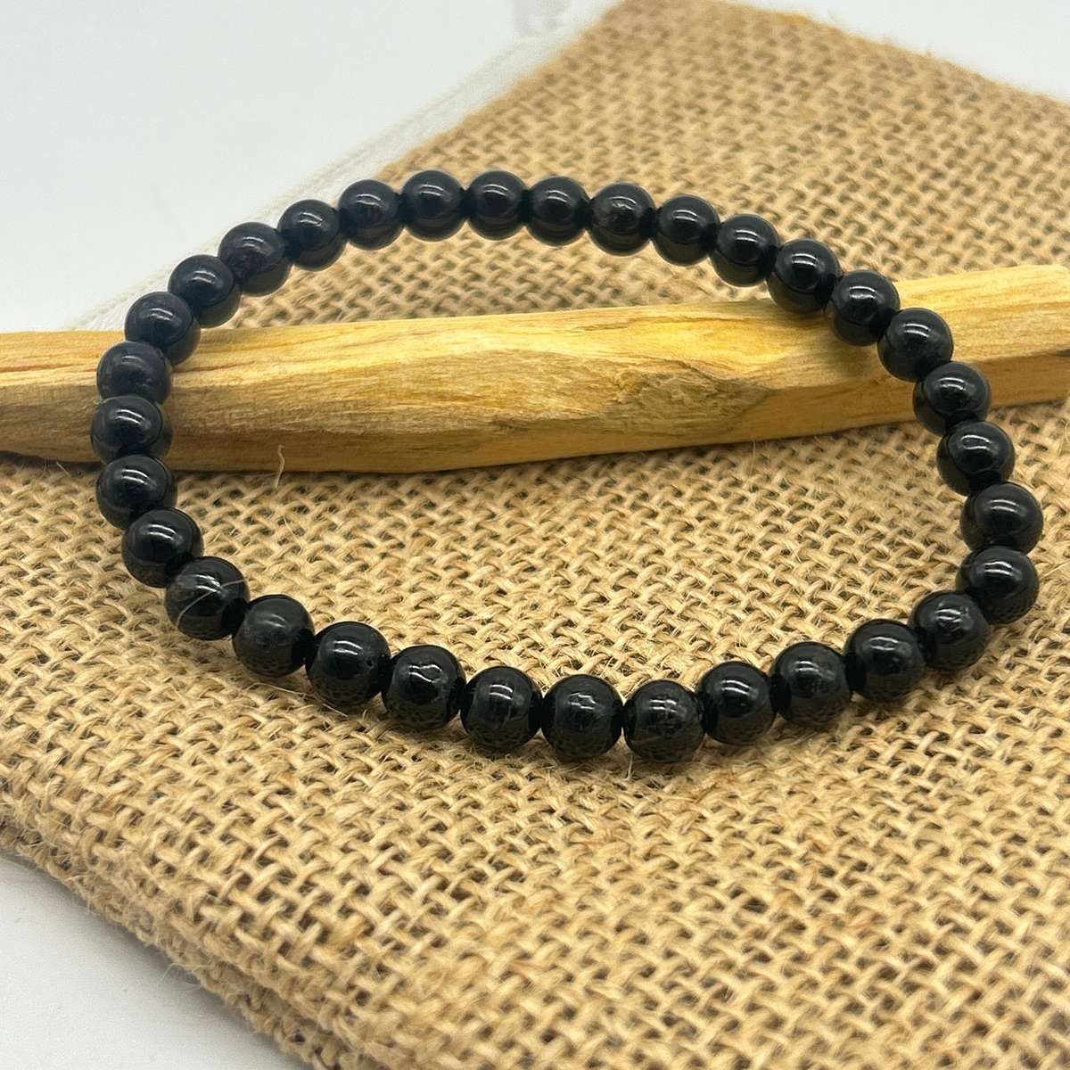 Black Onyx Gemstone Bracelet -6mm