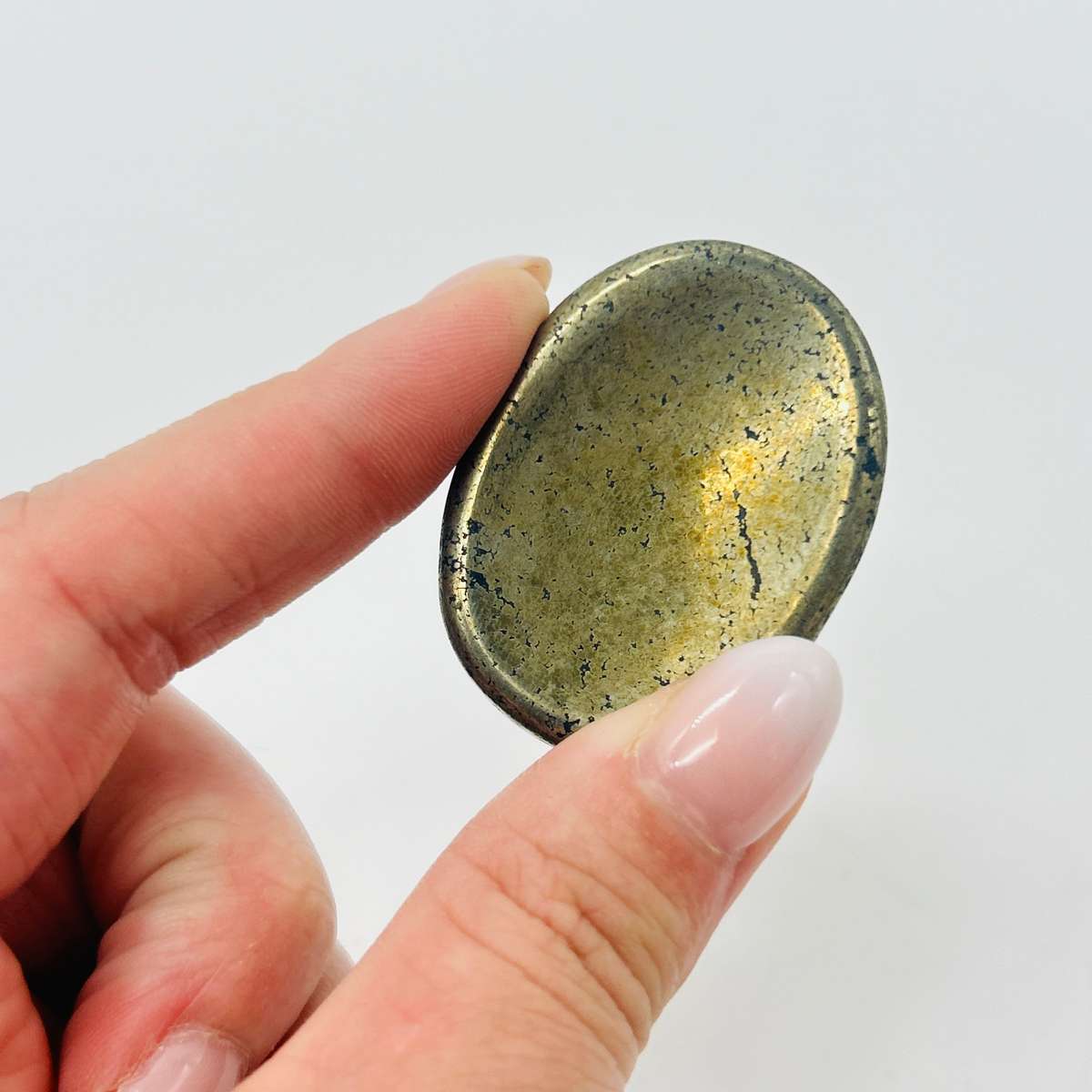 Golden Pyrite Worry Stone