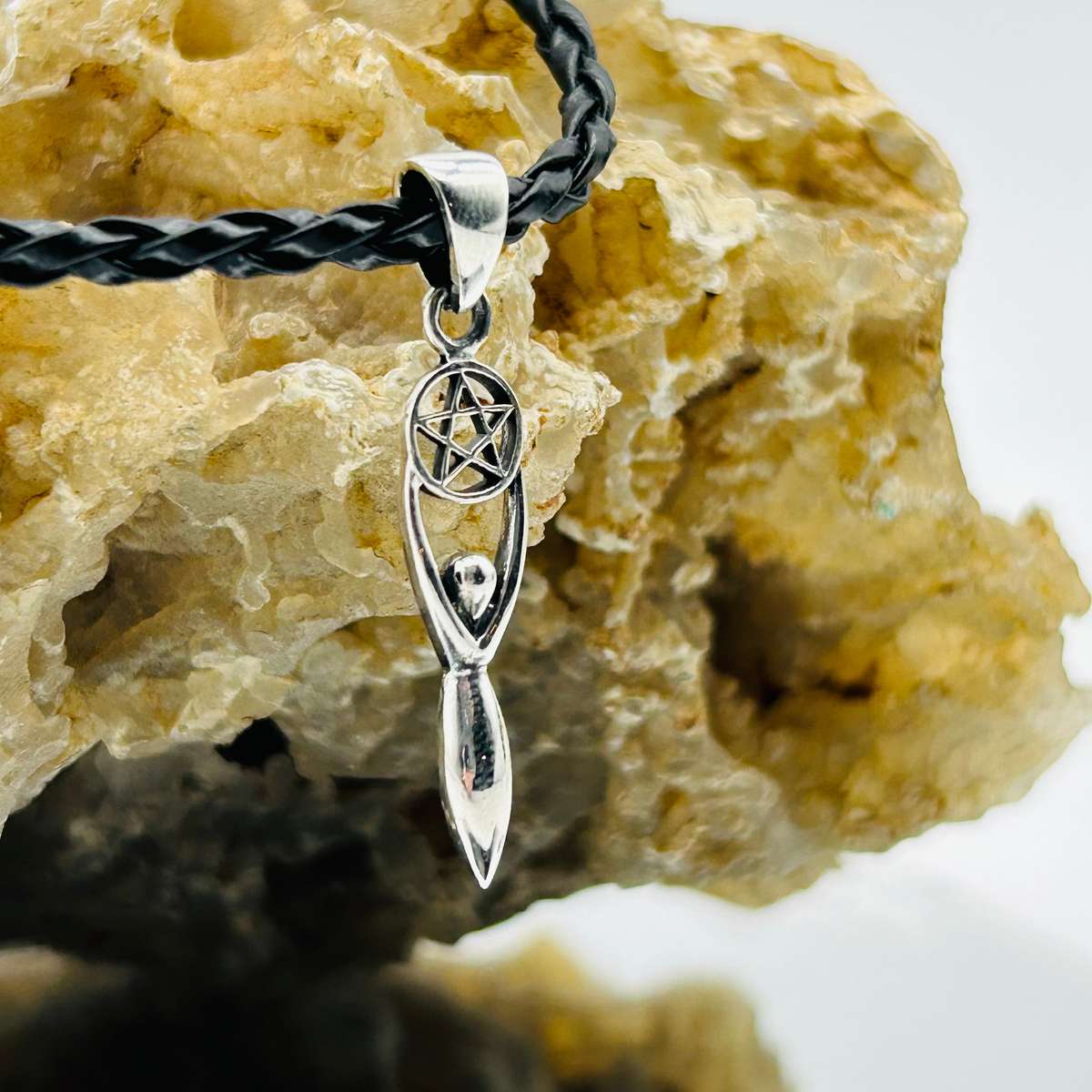Goddess Pentacle  sterling silver pendant (Mini)