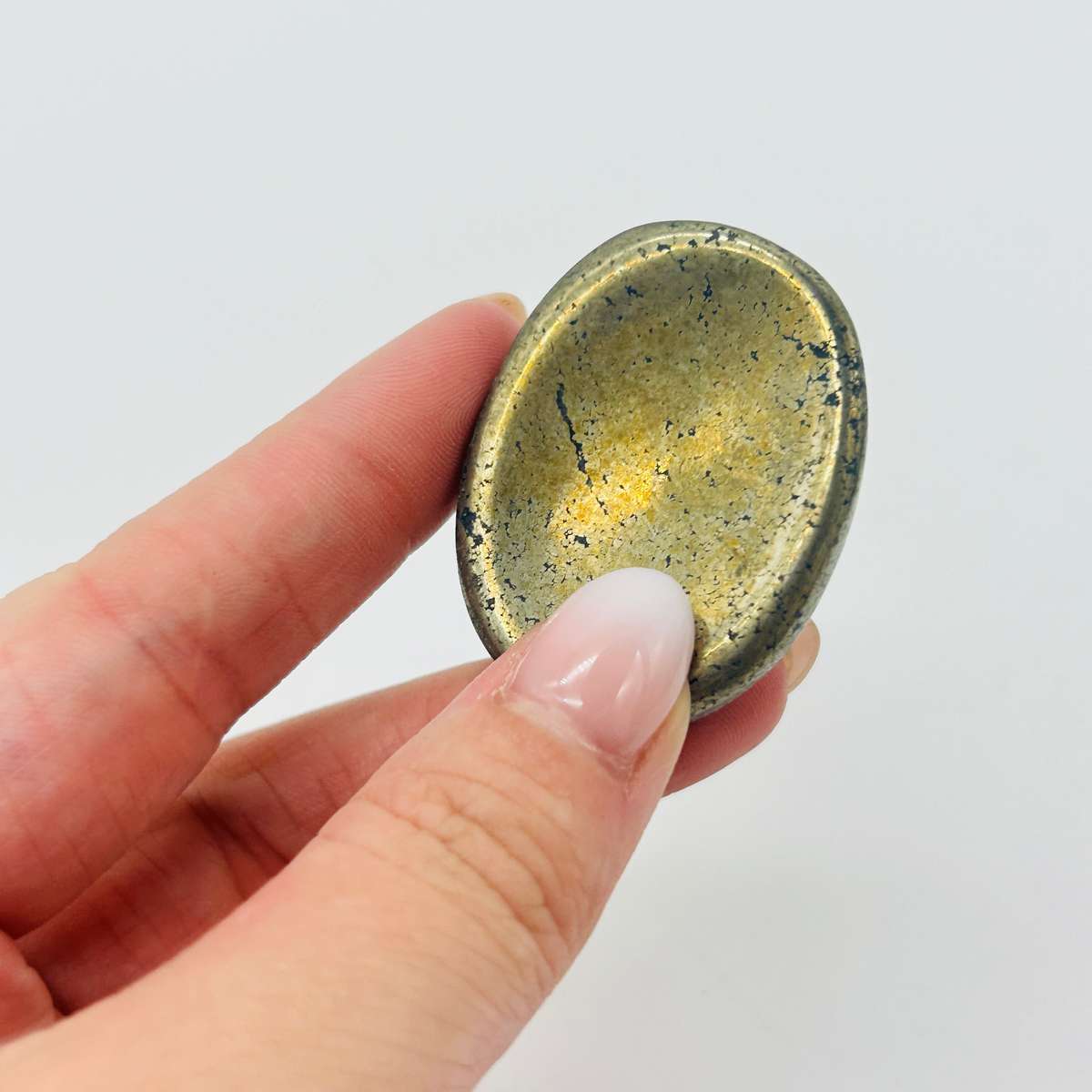 Golden Pyrite Worry Stone