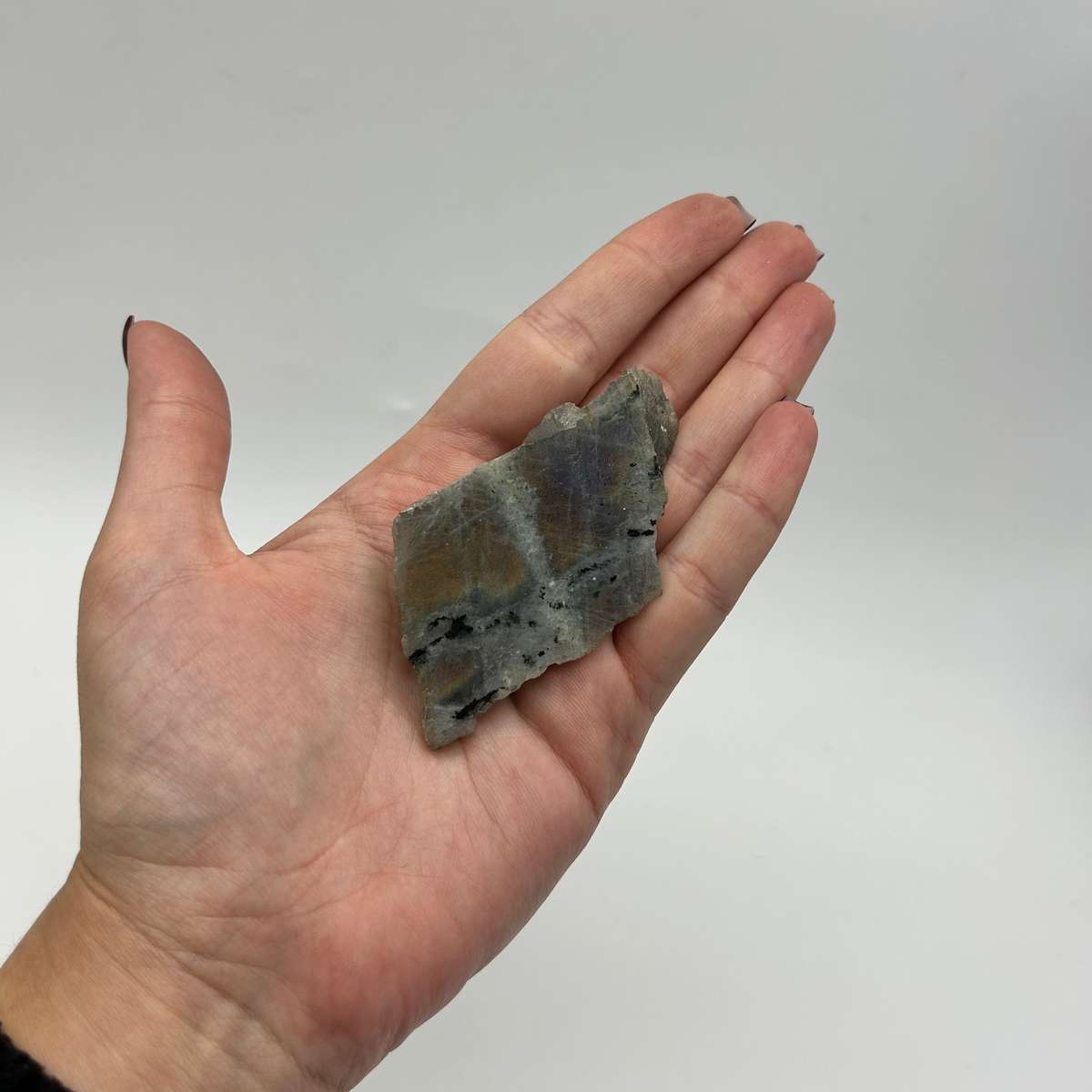 Polished Purple Labradorite Slab from Madagascar