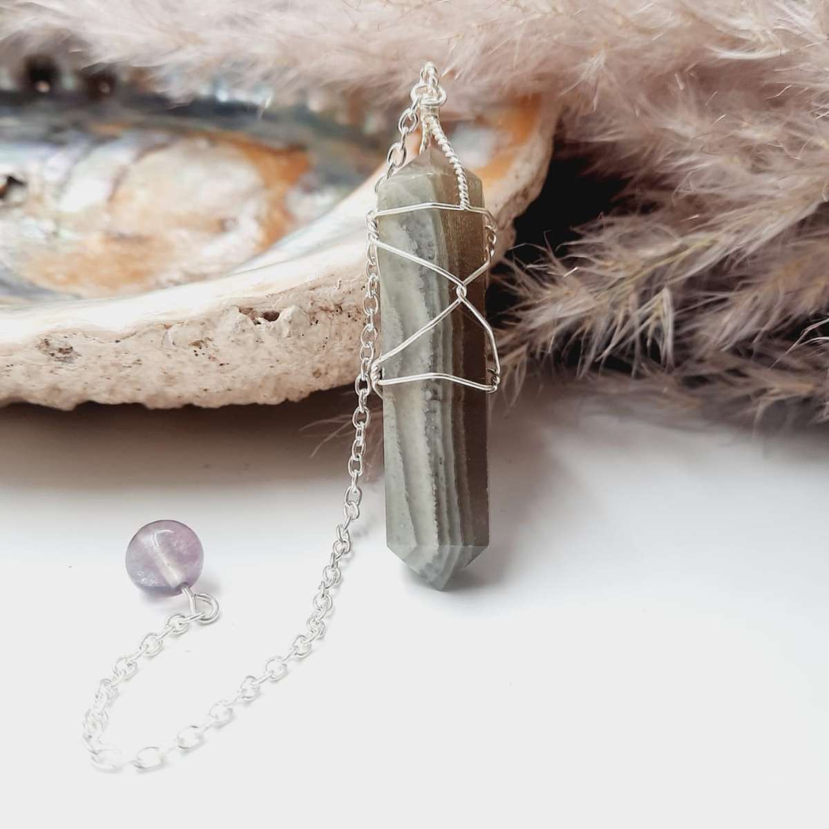 Rainbow Fluorite Pendulum